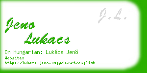 jeno lukacs business card