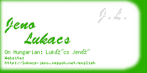 jeno lukacs business card